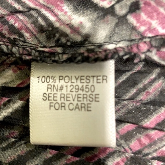 Apt 9 Ruffled Blouse Purple and Black Medium - Picture 8 of 11